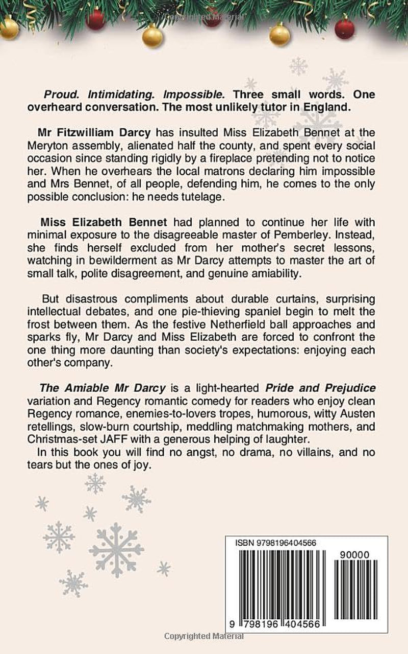 The Amiable Mr Darcy: A Light-Hearted Pride & Prejudice Variation Novella (Christmas Variations: Pride & Prejudice Reimagined)