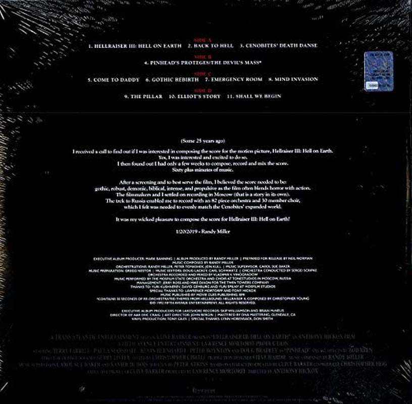 Hellraiser III – Hell On Earth Soundtrack Red w/ Black Smoke