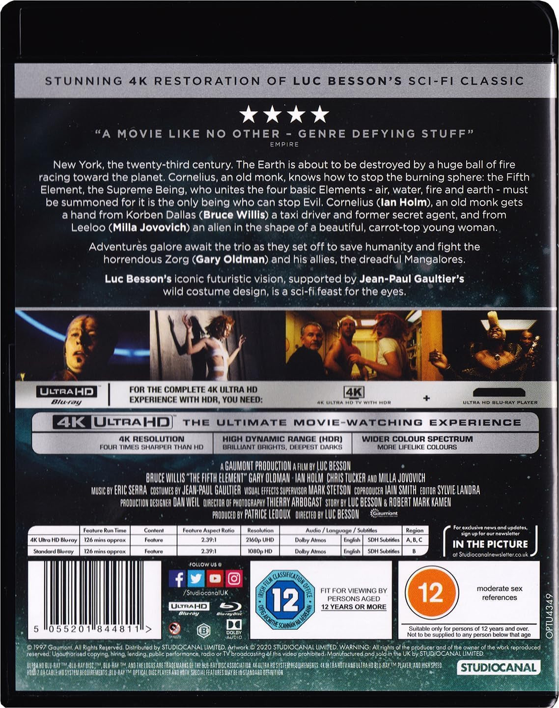 The Fifth Element [1997] [4K UHD + Blu-ray] [Region Free]