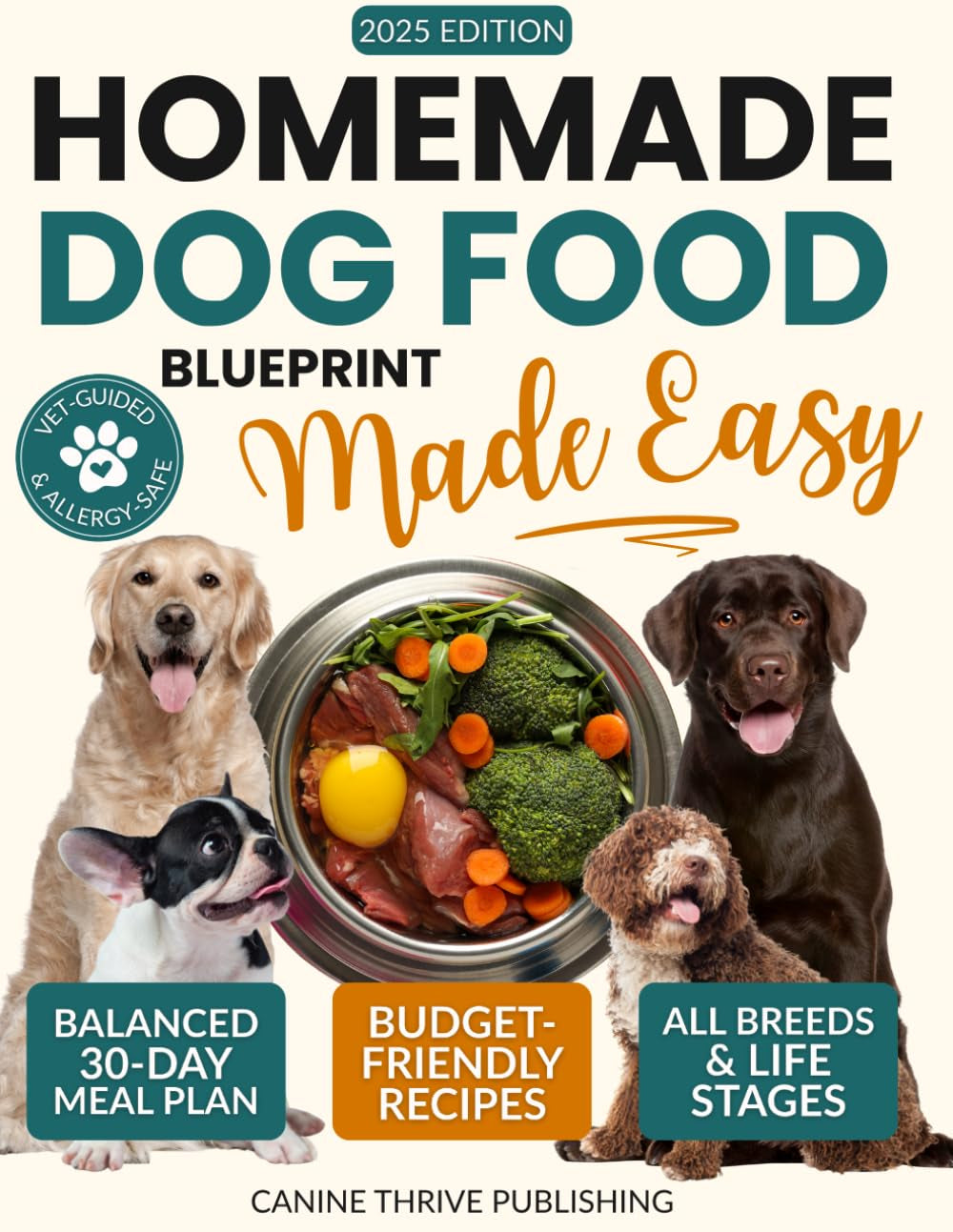 Homemade Dog Food Blueprint Made Easy: Vet-Guided, Allergy-Safe Recipes Dogs Adore – With Balanced, Budget-Friendly Meal Plans for Energy, Longevity & Healthy Weight (All Breeds & Life Stages)