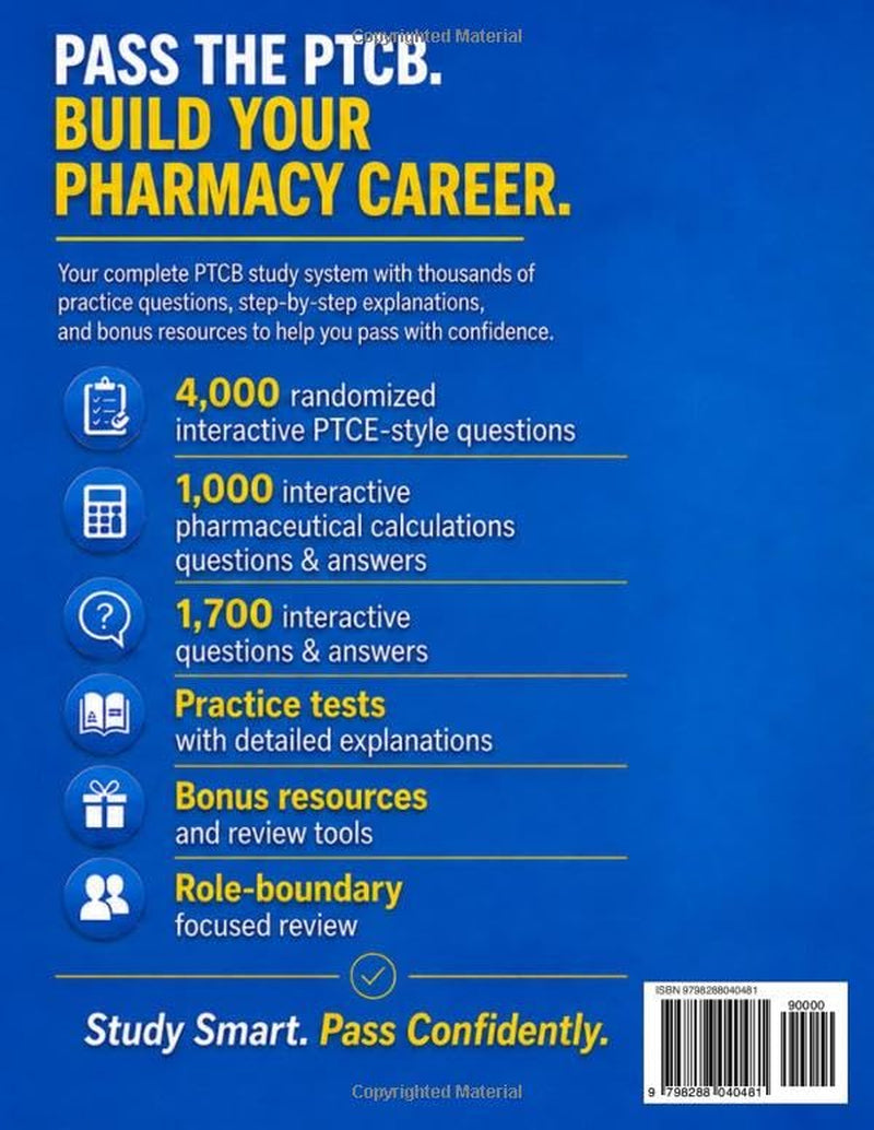 PTCB COMPLETE STUDY GUIDE: Crush the PTCB exam in just 2 weeks! Use interactive QR codes, clear mind maps, realistic practice tests, and expert-approved strategies to ignite your success.
