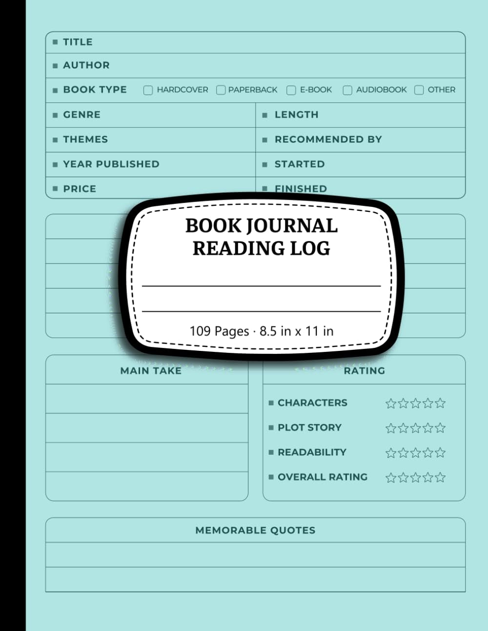 Book Journal Reading Log: Enhance Retention, Track Progress, and Create a Treasured Keepsake of Your Reading Journey
