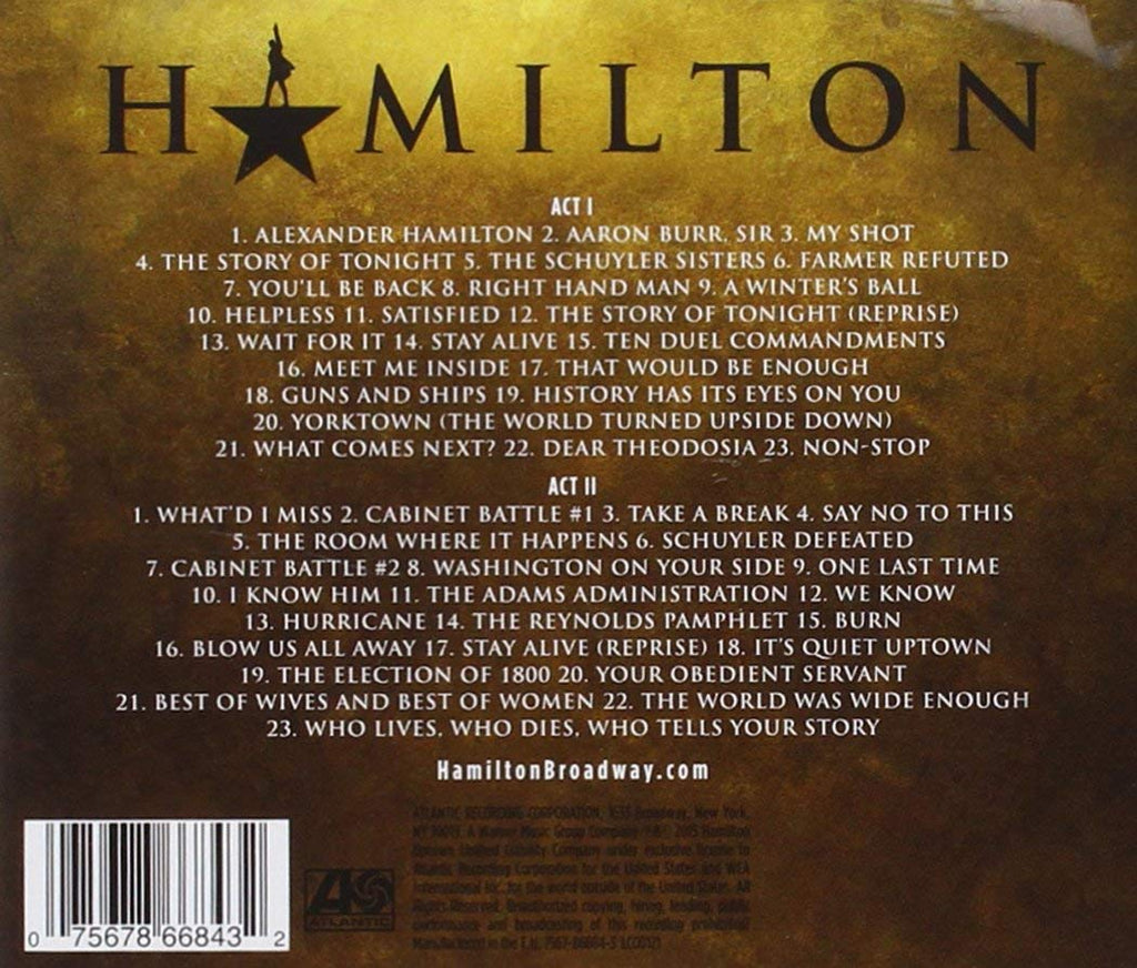 Hamilton Original Broadway Cast Recording Version Compact Discs explicit_lyrics