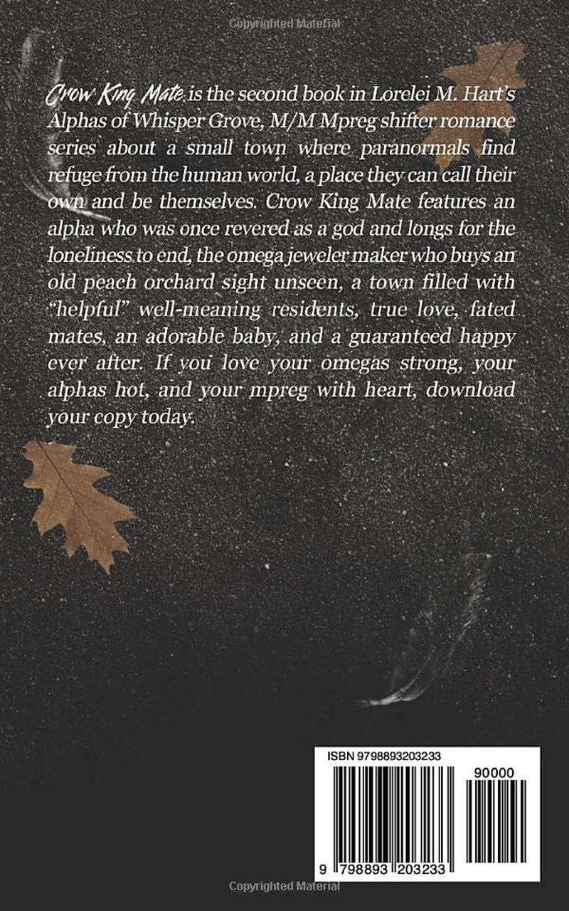 Crow King Mate: An M/M Mpreg Shifter Romance (Alphas of Whisper Grove)