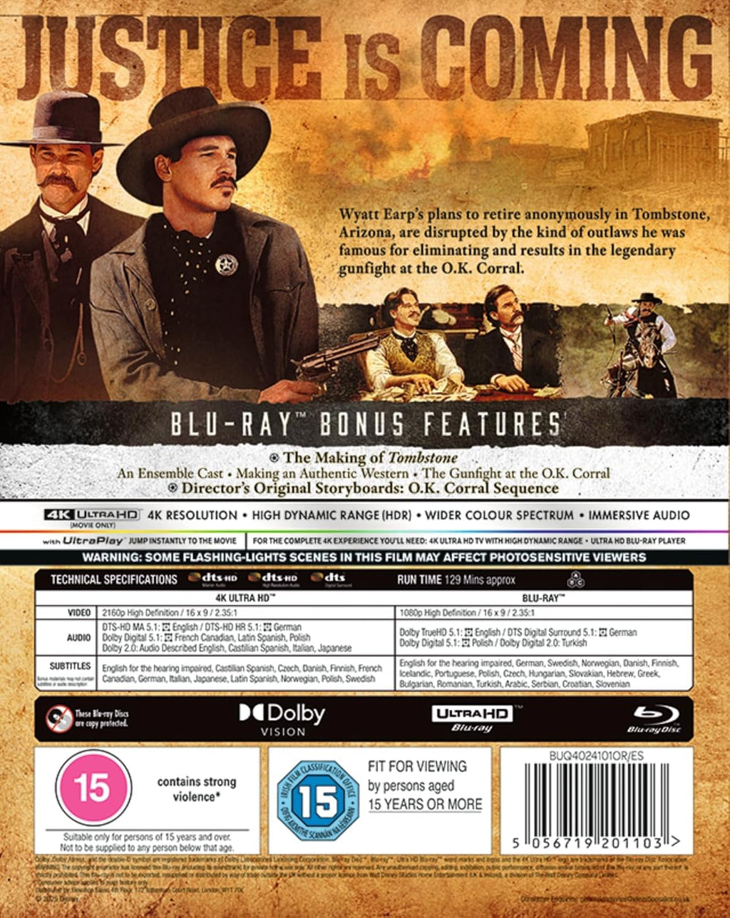 Tombstone [4K UHD + Blu-ray]