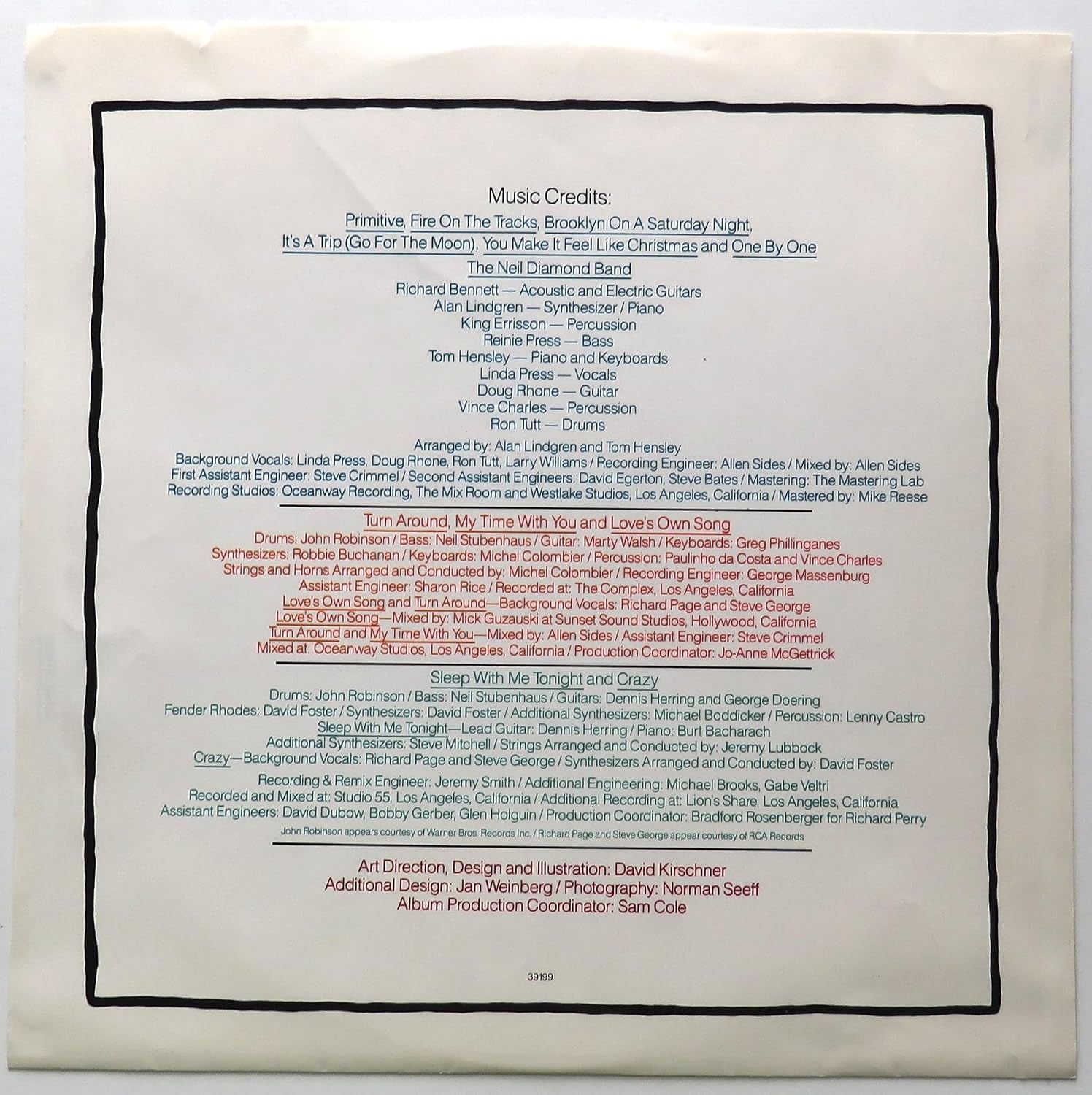 NEIL DIAMOND PRIMITIVE record