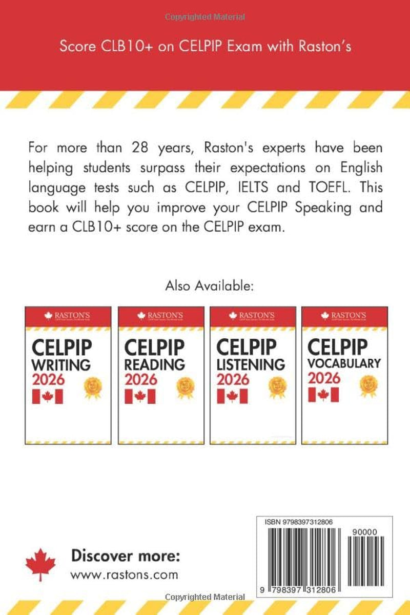 CELPIP Speaking Practice Book: 100 Tips & Templates for Speaking Tasks 1-8 to Target 9+ in CELPIP Test (CELPIP Practice Books: Target CLB 10+)
