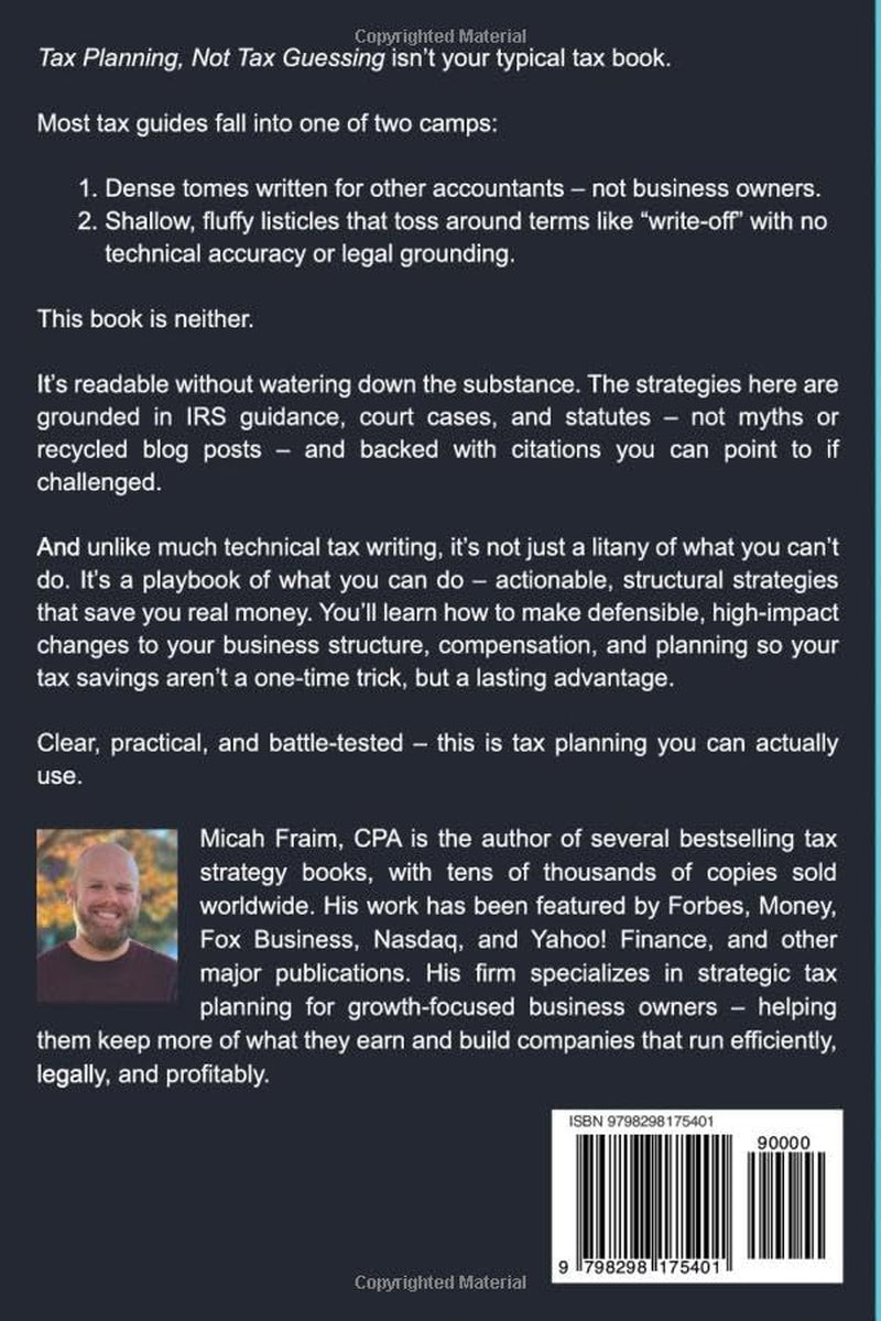 Tax Planning, Not Tax Guessing: A Case-Law-Based Guide to Smarter Business Structure and Real Savings