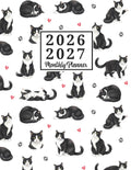 Tuxedo Cat 2026 - 2027 Monthly Planner: Large Size 8.5x11in Calendar from January 2026 to December 2027 for Cat Lovers