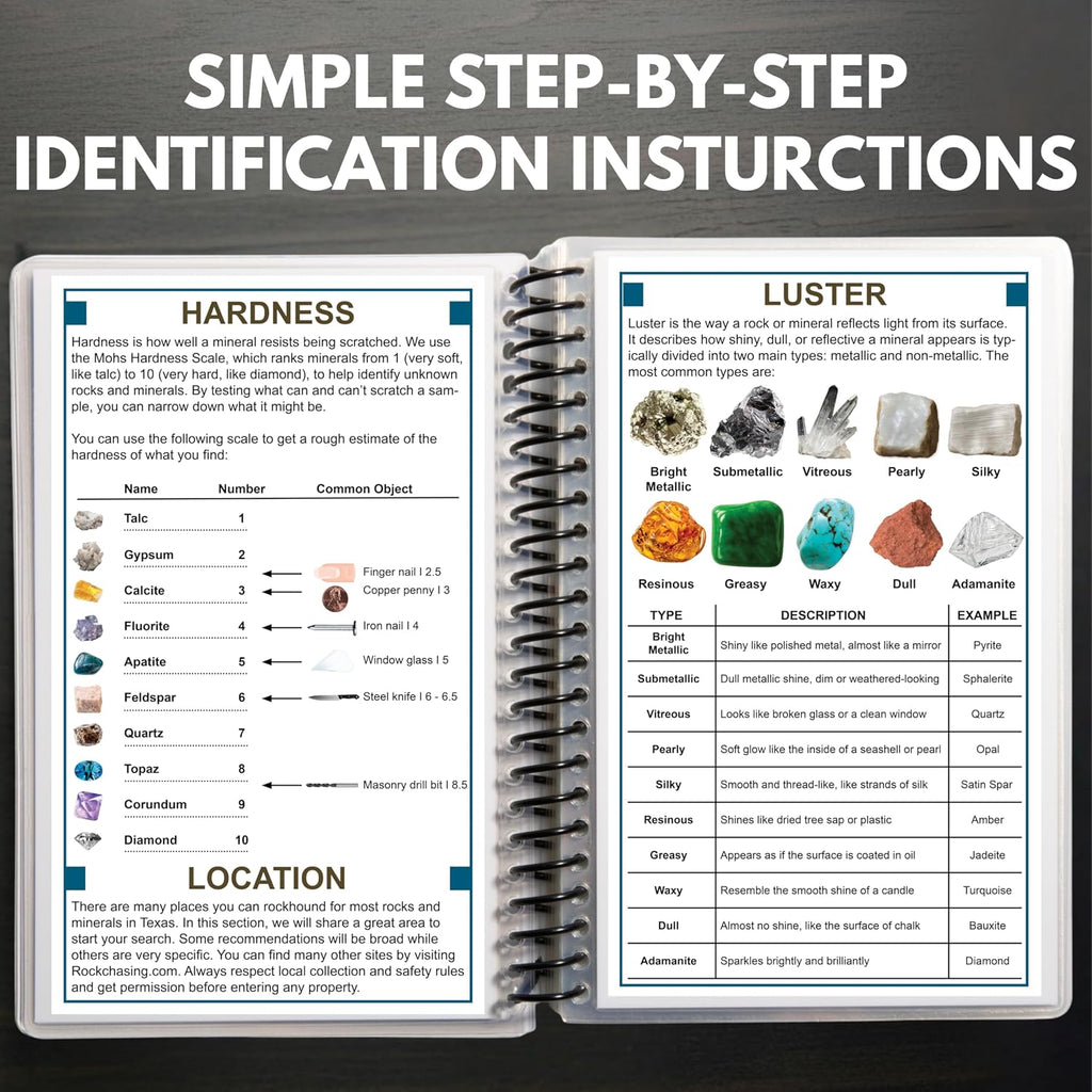 California Rocks And Minerals Identification Field Guide | Waterproof | Easily Find And Identify California Crystals, Rocks, Minerals, and Gems | Ideal for Rockhounds, Hikers, Beginners & Kids