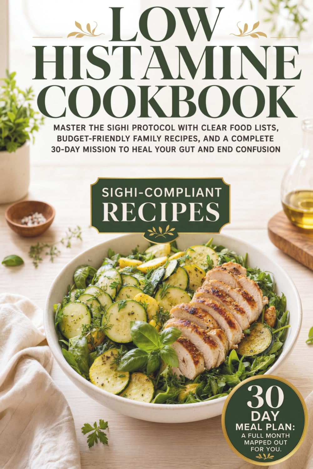 Low Histamine Cookbook: Master the SIGHI Protocol with Clear Food Lists, Budget- Friendly Family Recipes, and a Complete 30-Day Mission to Heal Your Gut and End Confusion