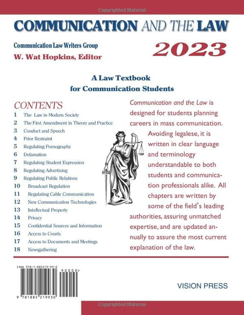 Communication and the Law: 2023 Edition