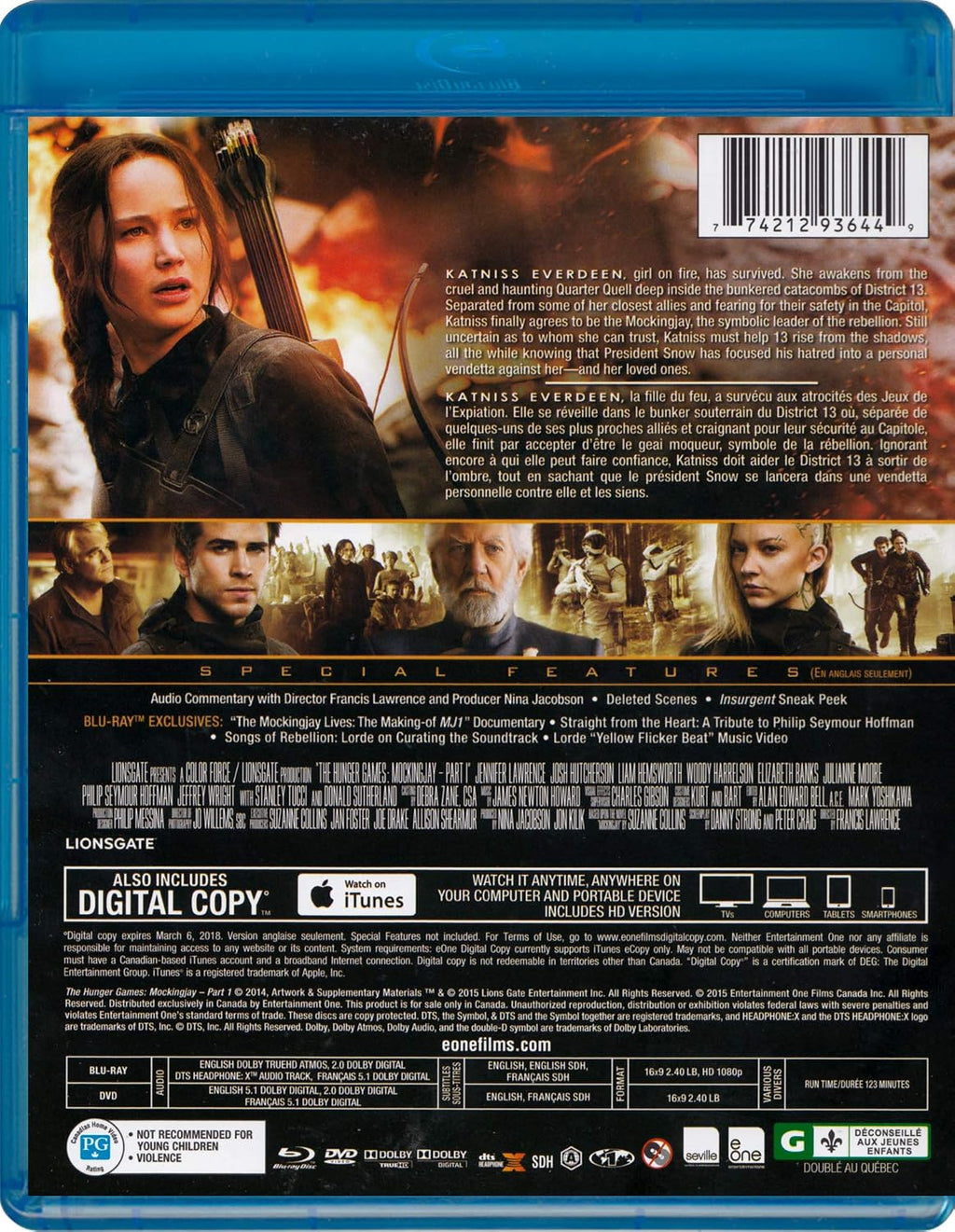 The Hunger Games: Mockingjay (Part 1) (Blu-ray + DVD) (Blu-ray)