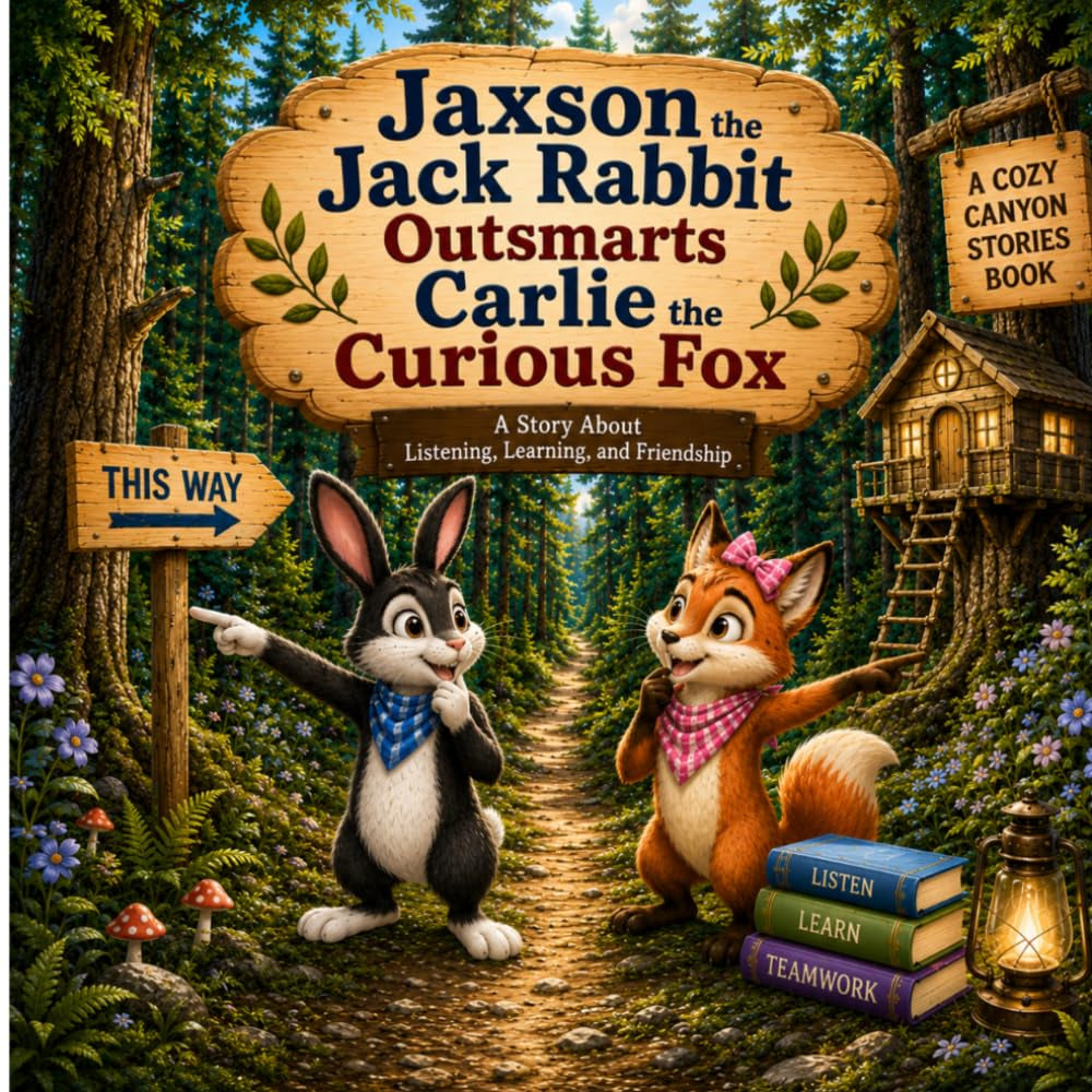 Jaxson the Jack Rabbit Outsmarts Carlie the Curious Fox: Learning that there is always something new to learn (Cozy Canyon Stories)