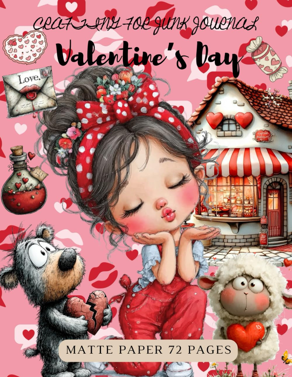 Crafting for Junk Journals Valentine’s Day Ephemera Book: High Quality Images Of Peoples, For Paper Crafts, Collage Art, and More. (Matte Paper)