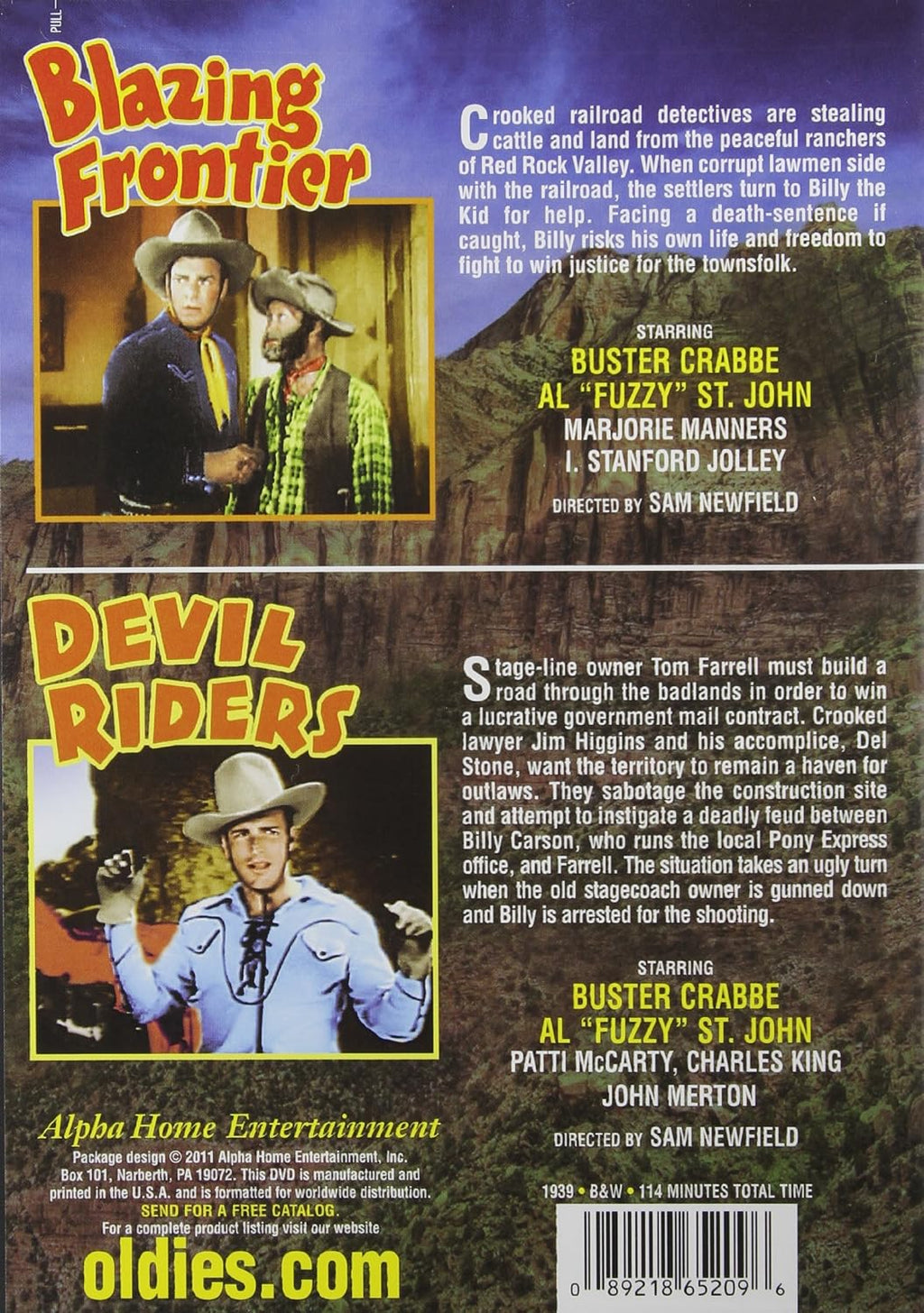 Buster Crabbe Double Feature: Blazing Frontier / Devil Riders