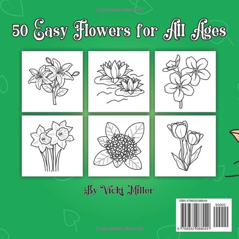 Bold and Simple Coloring Book: 50 easy flowers for all ages