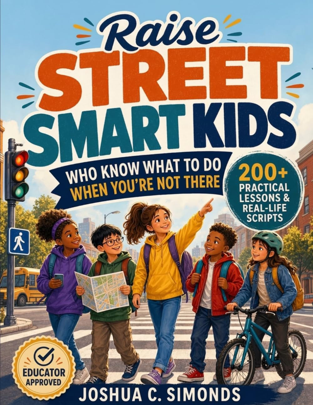 Raise Street Smart Kids Who Know What to Do When You're Not There: 200+ Practical Lessons and Real-Life Scripts to Build Confidence, Safety Skills, and Real-World Awareness (Educator Approved)