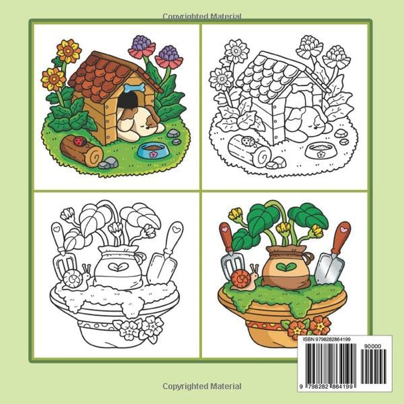 Bloom Corners: Bold & Easy Coloring Book for Adults & Teens Featuring Cozy Garden Scenes, Flowers, Plants, Nature, and Much More.