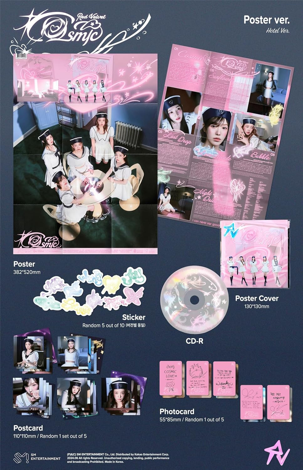 Cosmic - Poster Random Cover Version - incl. 5 Stickers, 4 Postcards + Photocard