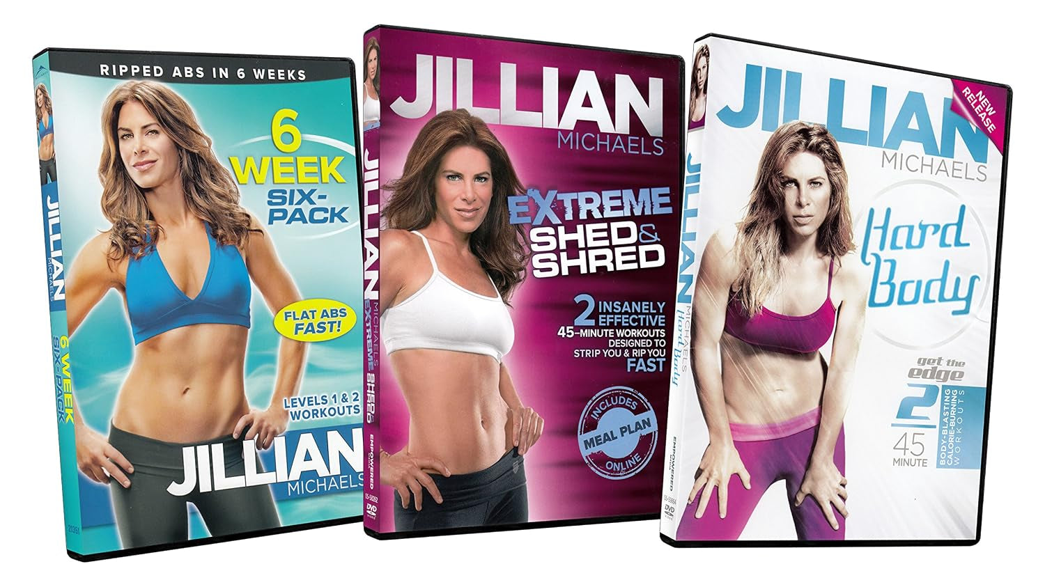 Jillian Michaels Packs (6 Week Six-Pack / Extreme Shed and Shred / Hard Body)