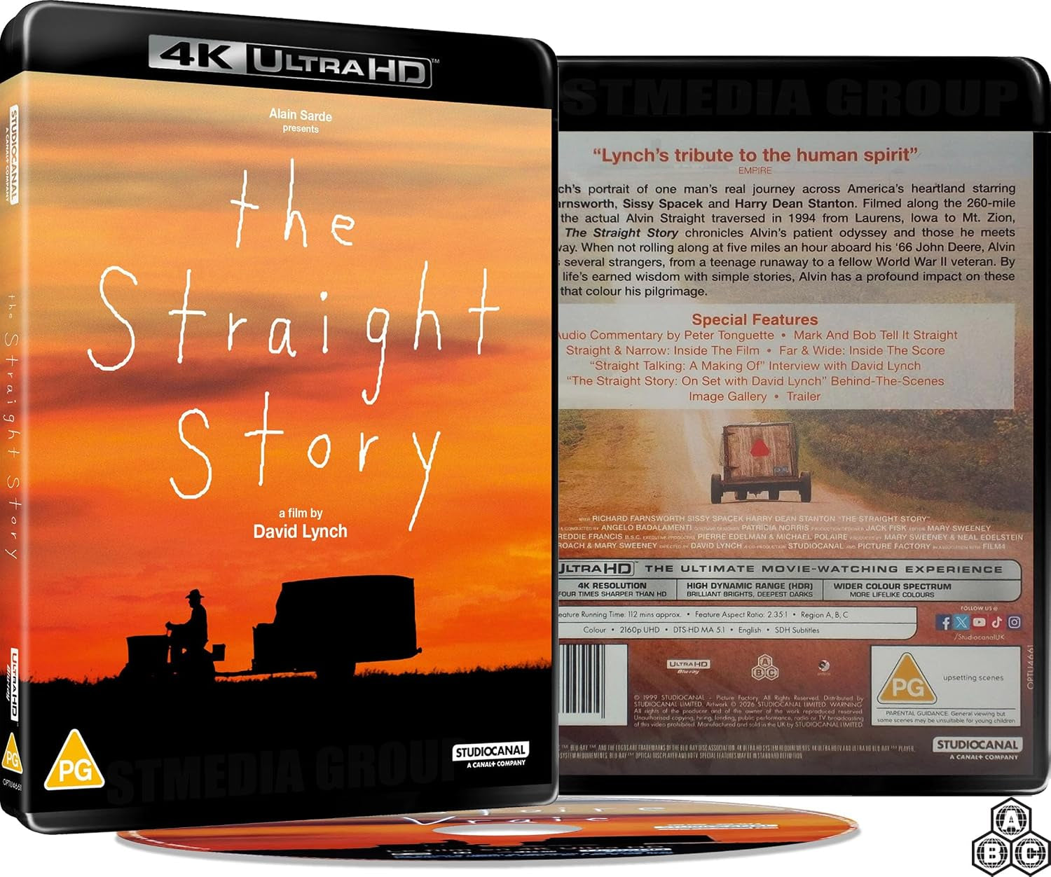 The Straight Story (Special Bonus Features / 1999) [4K Ultra HD] [Region Free]