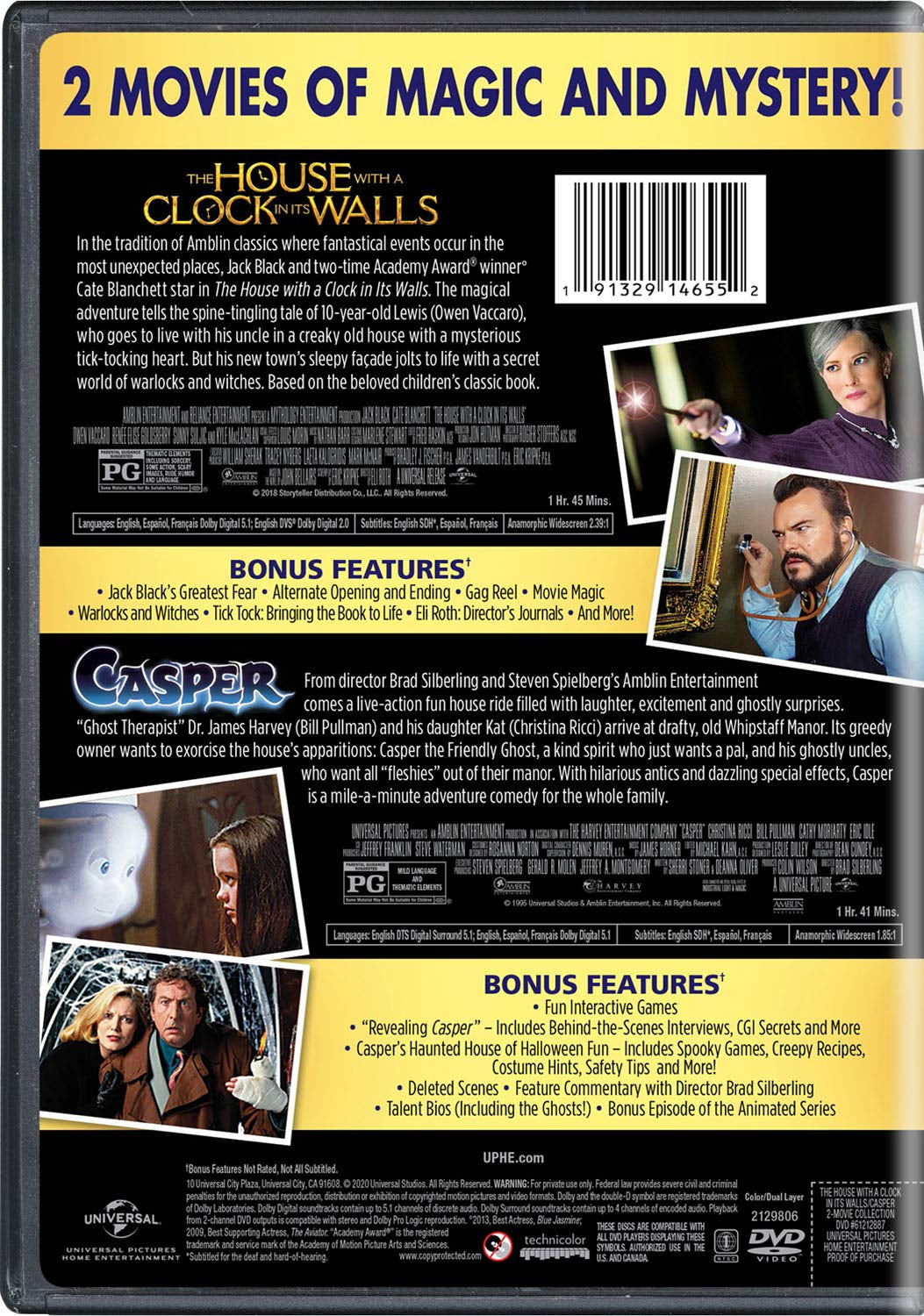 The House with a Clock in Its Walls / Casper 2-Movie Collection [DVD]