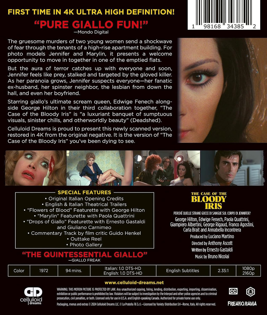 The Case Of The Bloody Iris: 4K Ultra HD + Blu-ray