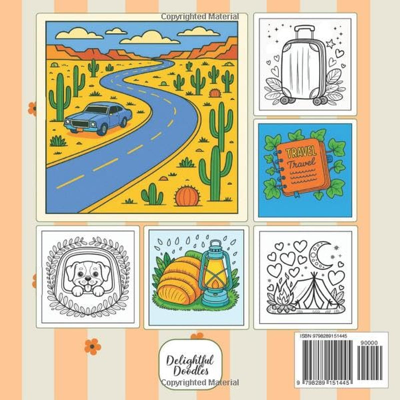 Road Trip: Bold and Easy Coloring Book: Maps, snacks, and mountain tracks—color tents, gas pumps, and coffee cups in a road-tripping adventure (Adventure Series: Cute Bold and Easy)