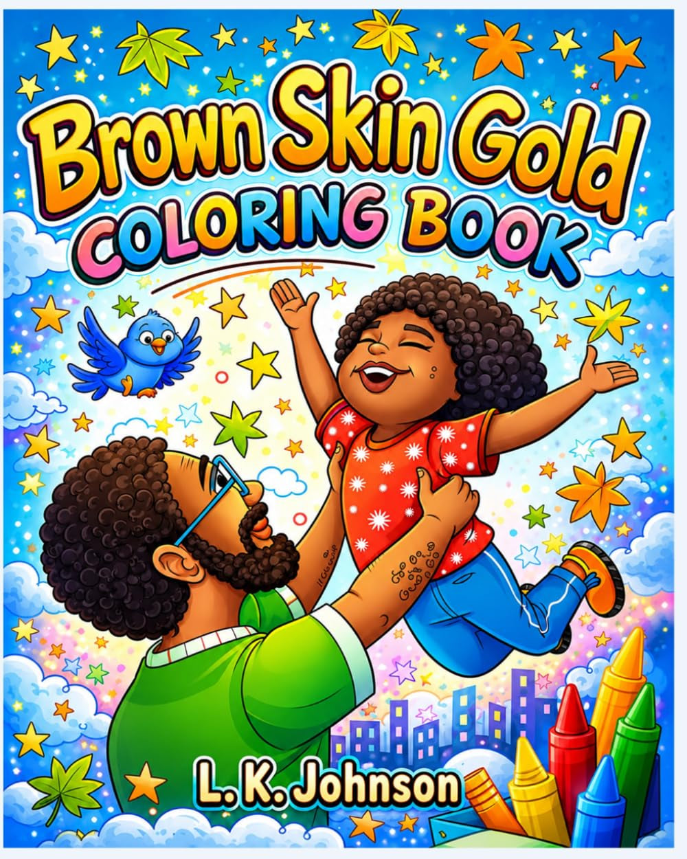 BROWN SKIN GOLD CHILDREN'S COLORING BOOK