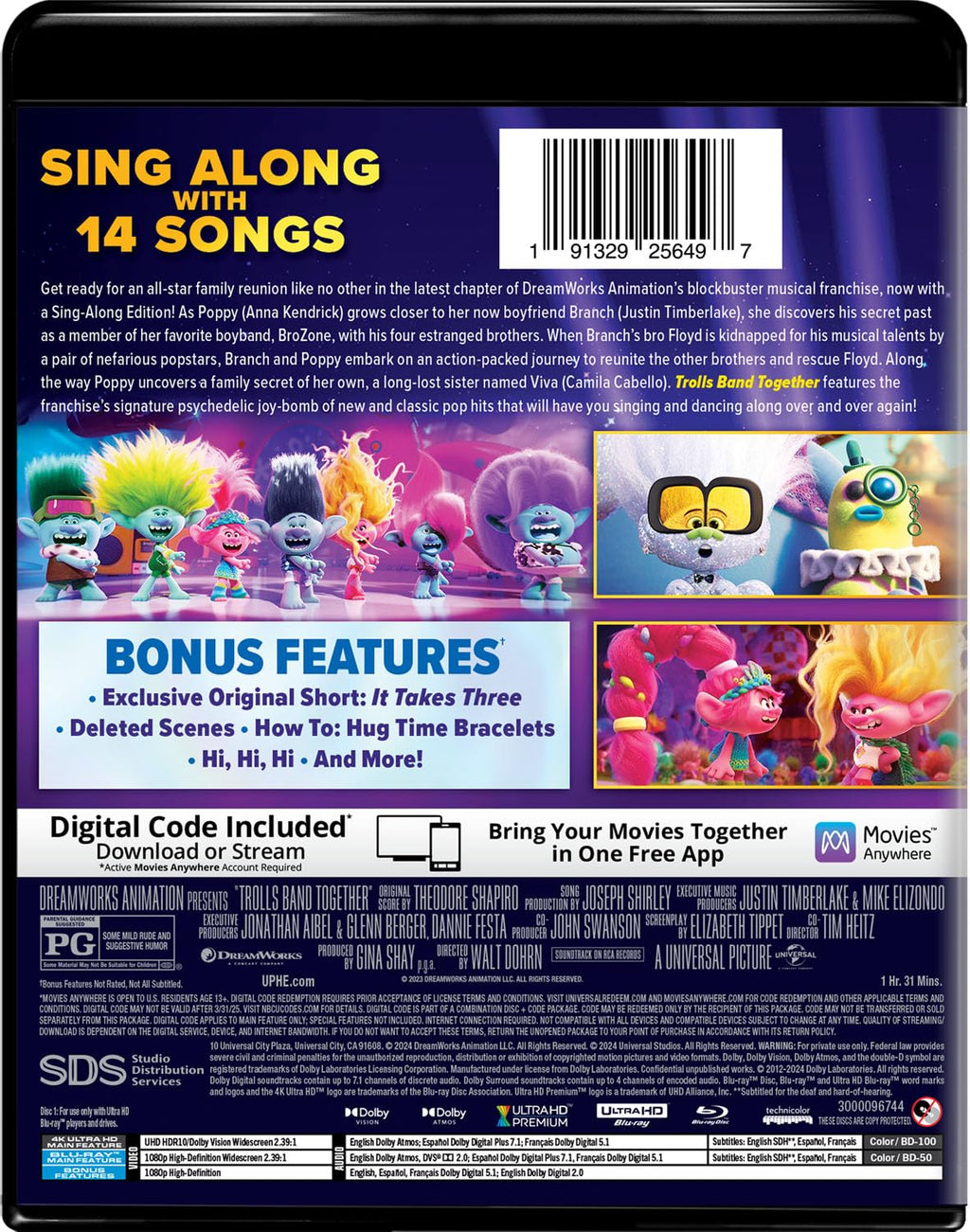 Trolls Band Together - Sing-Along Edition 4K Ultra HD + Blu-ray + Digital