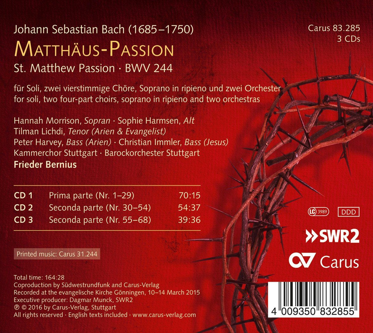 Bach: St. Matthew Passion BWV 244