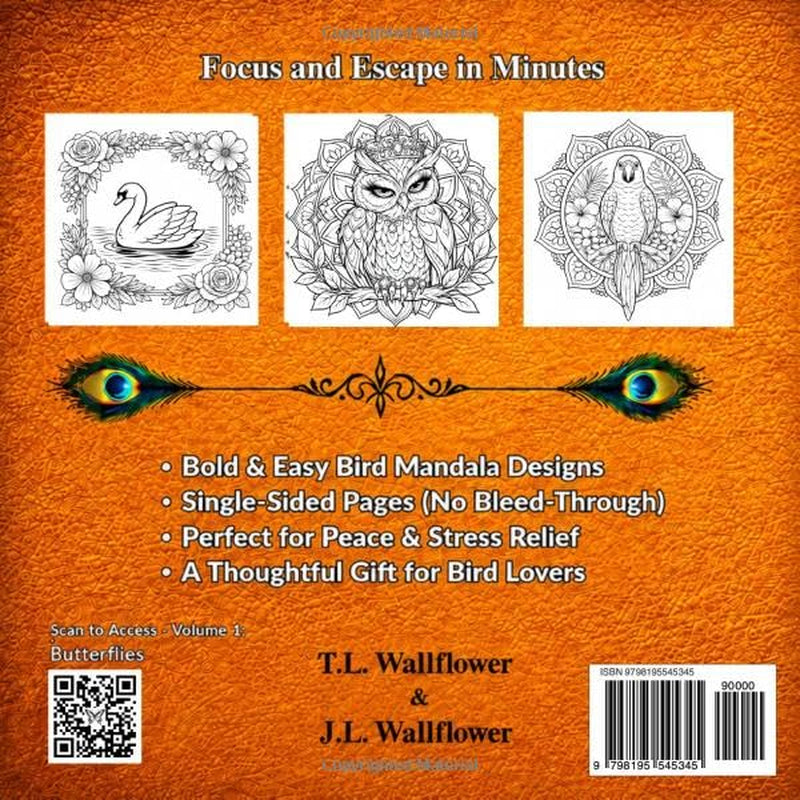 JUST WING IT: Volume 2: Bold and Easy Large Print Bird Mandalas for Relaxation and Stress Relief