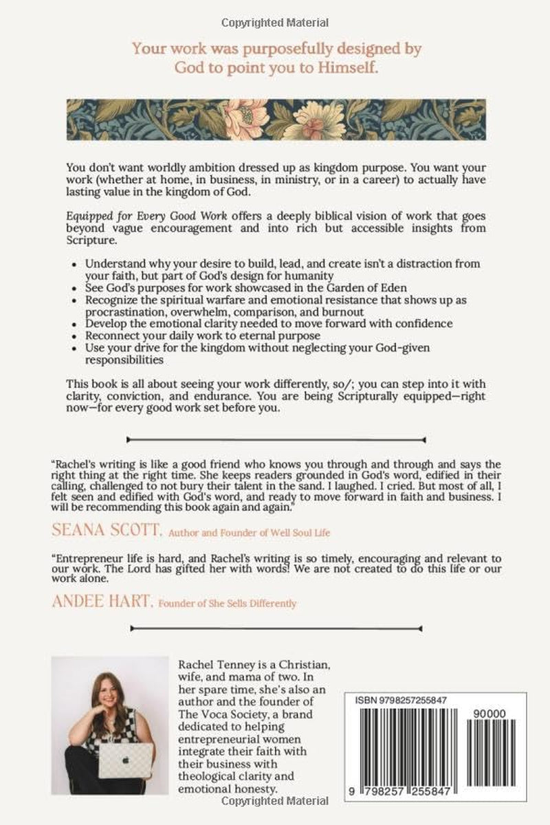 Equipped For Every Good Work: A Biblical Vision for Christian Women Who Want to Build, Lead, and Create