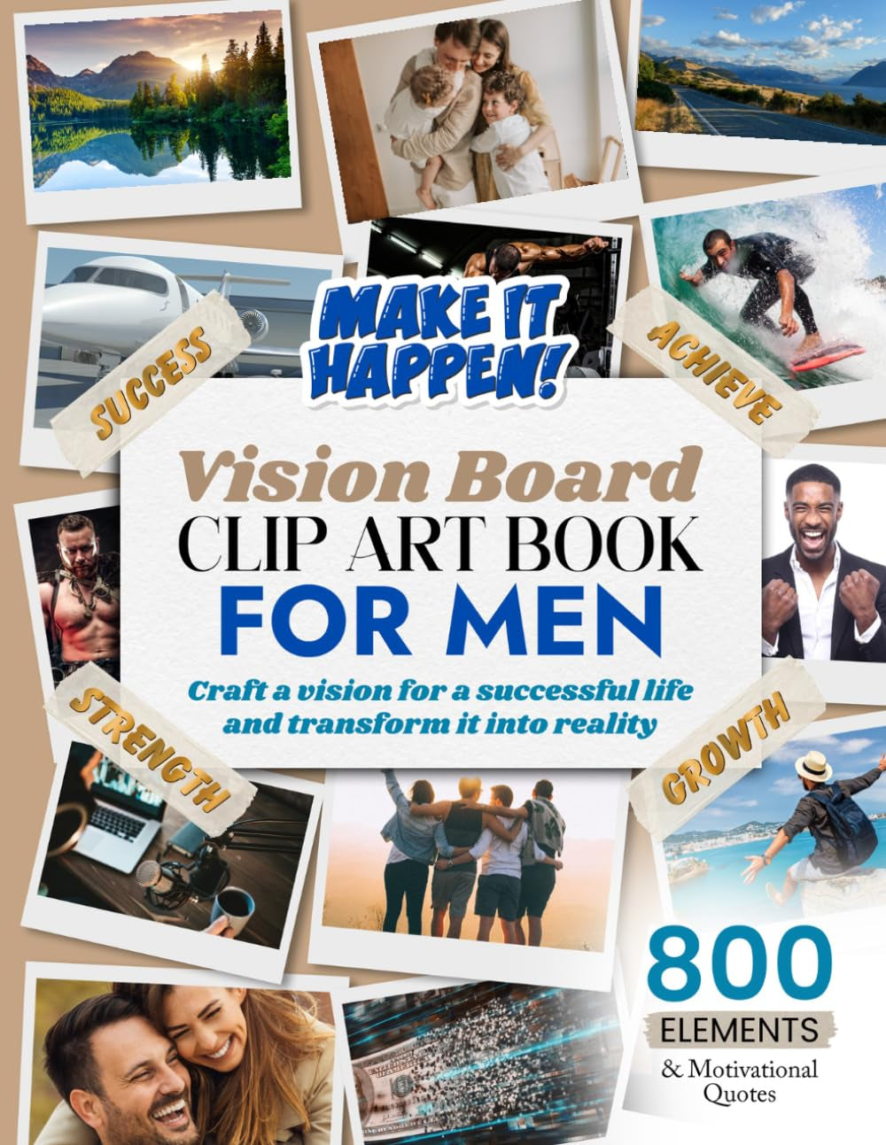 Vision Board Clip Art Book For Men (Vision Board Clip Art Book Kit and Supplies)