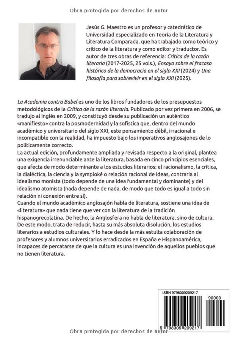 La Academia contra Babel: Postulados fundamentales de la Crítica de la razón literaria como Teoría de la Literatura (Spanish Edition)