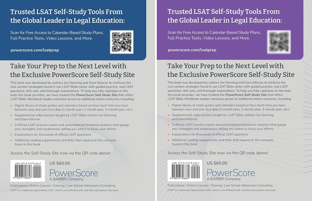 The PowerScore LSAT Workbook Pack 2026-2027: LSAT Prep Practice Companion to the LSAT Bibles. Includes Prep for Reading Comprehension and Logical Reasoning