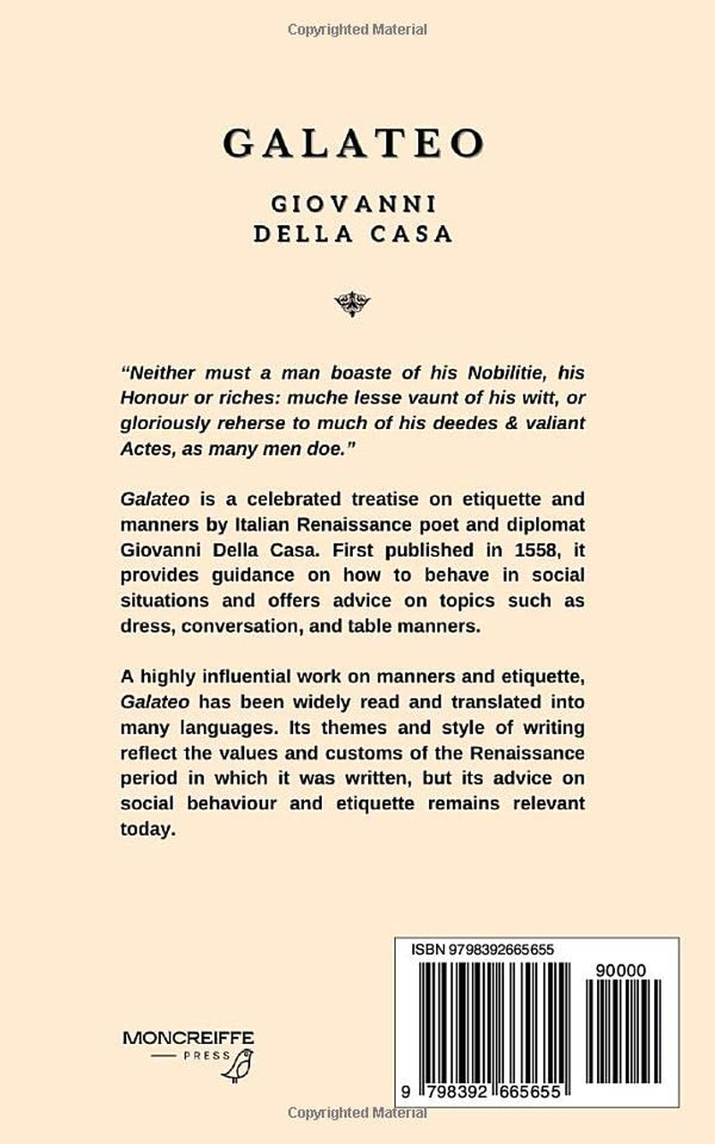 Galateo: Or, The Rules of Polite Behavior