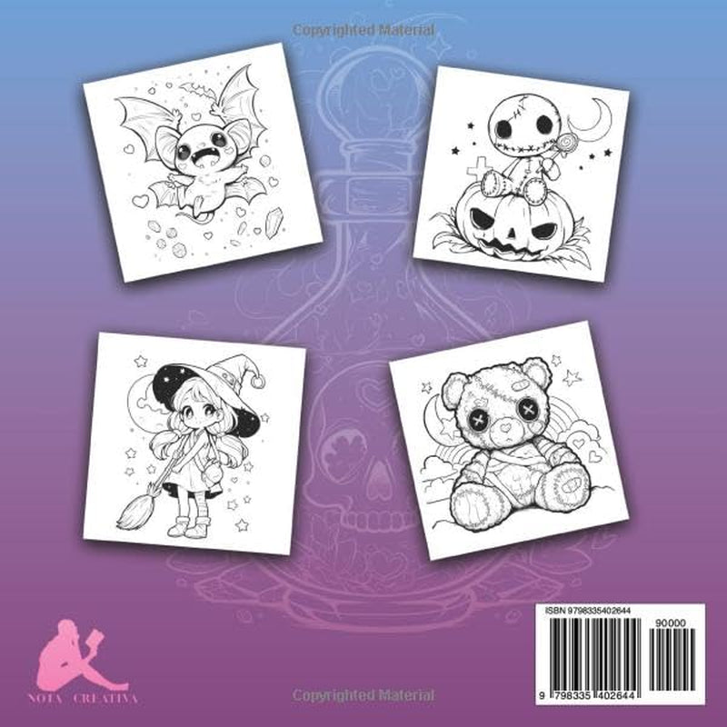 Creepy Cutie Kawaii Pastel Goth Coloring Book: For Teens and Adults Featuring Spooky Creatures of All Kinds.
