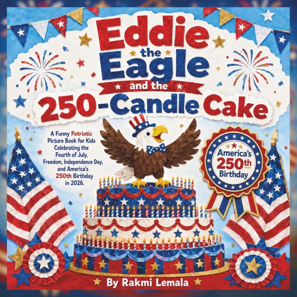 Eddie the Eagle and the 250-Candle Cake: A Funny Patriotic Picture Book for Kids Celebrating the Fourth of July, Freedom, Independence Day, and America’s 250th Birthday in 2026