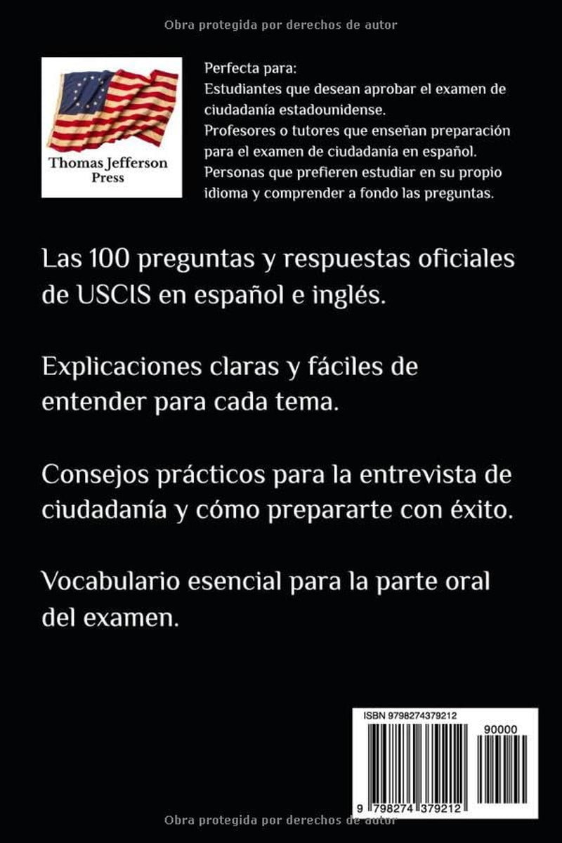 Nueva Guía de Estudio para el Examen de Ciudadanía de los Estados Unidos Actualización 2025–2026 – 128 Preguntas Oficiales: inglés y español - Revisión del formulario N400