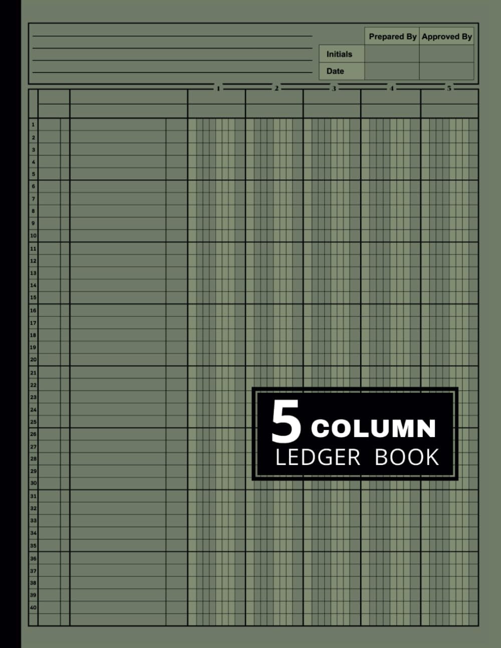 5 Column Ledger Book: Accounting Ledger Book for Bookkeeping | Columnar Pad Journal Notebook | Five Column Ledger Book | Income and Expense Log Book for Small Business and Personal Finance