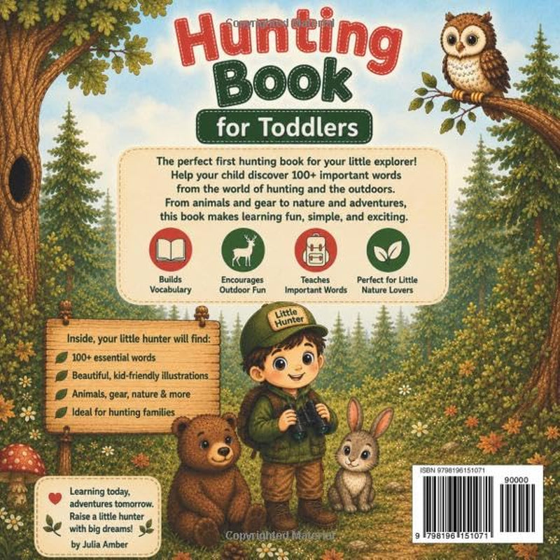 Hunting Book for Toddlers: Little Hunter: First 100+ Words for Little Boys & Girls | Vocabulary Builder Picture Book with Animals, Gear & Outdoor Adventures for Ages 1-3