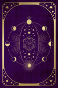 DND Character Journal and Campaign/Session 6x9 inch Notebook, Purple & Gold Star Cover
