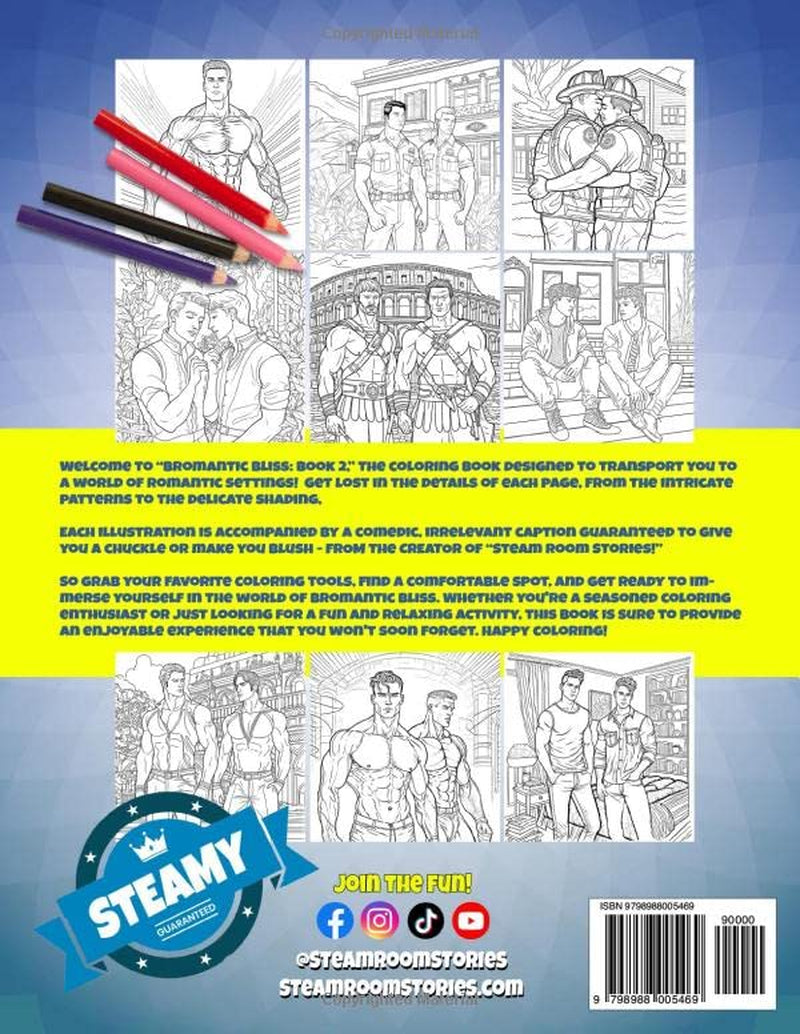 Bromantic Bliss - Book 2: Adult Coloring Book (Adult Coloring Books: Bromantic Bliss)