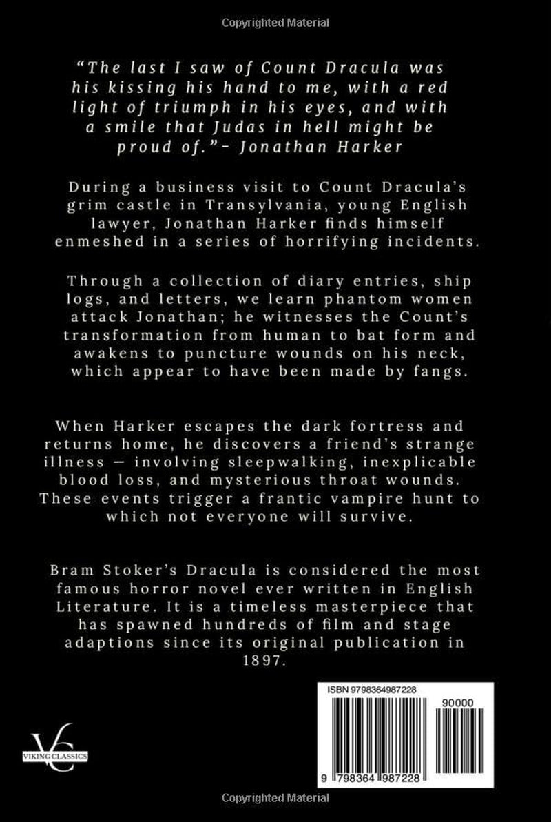 Dracula: A Complete, Unabridged 1897 Special Edition by Viking Classics With a Historical Annotation and Biography (Viking Classics Collection)