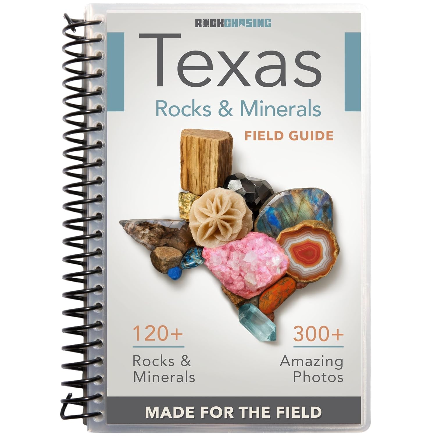 Texas Rocks And Minerals Identification Field Guide | Waterproof | Easily Find & Identify Texas Crystals, Gems, Geodes, and Rocks | Rockhounding Book For Beginners, Kids, & Experts