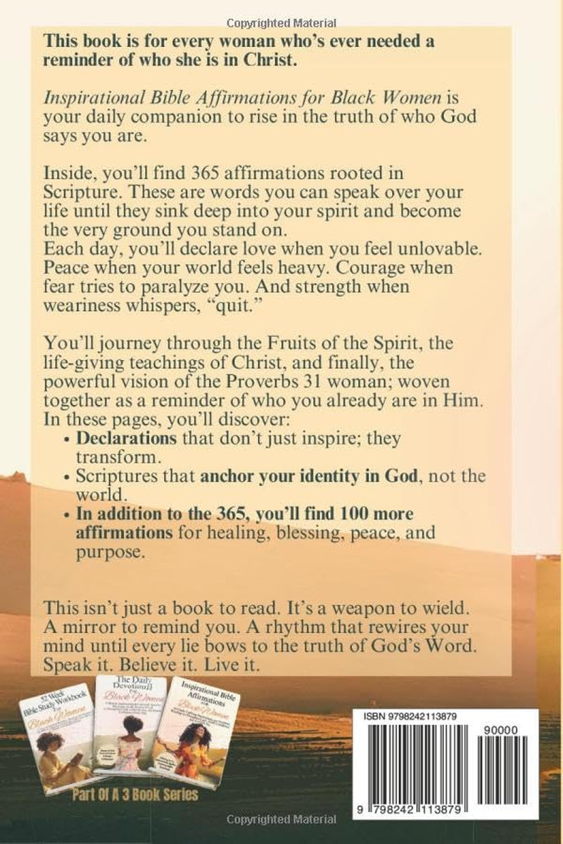 Inspirational Bible Affirmations for Black Women: 365 Daily Uplifting Declarations and Scripture Readings to Strengthen Faith, Build Confidence, and ... Gift Books) (Christian Books For Black Women)