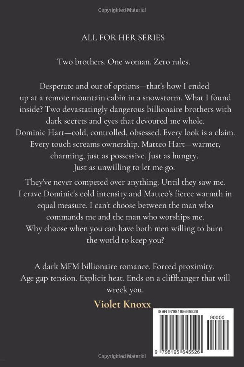 Snowed In with the Harts - Part One: A Dark MFM Billionaire Romance (All For Her)