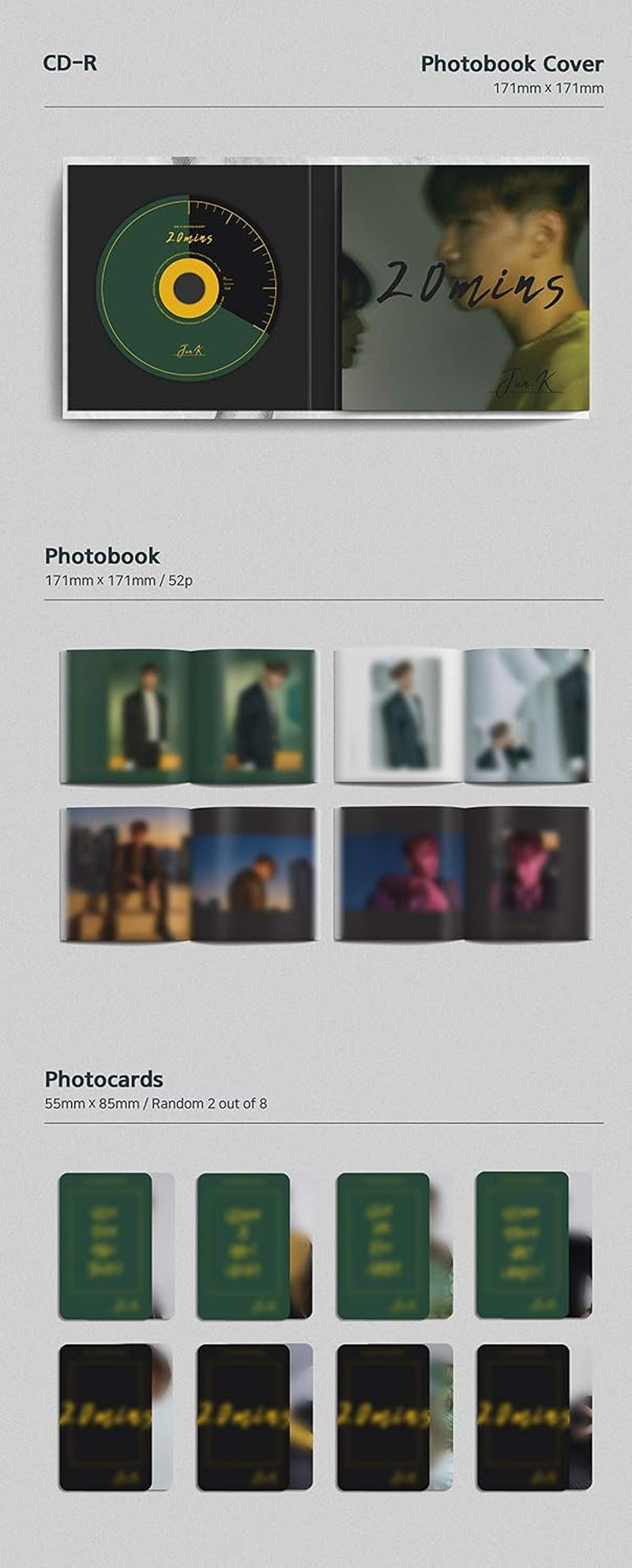 20 Mins incl. 52pg Photobook, Film Photocard, 2pc Photocard +Postcard
